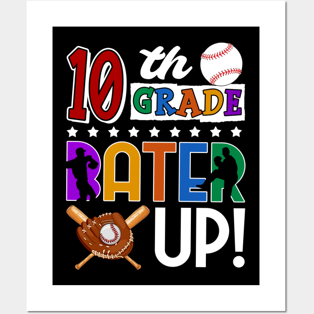 10th Grade Batter-up! Baseball Back to School Wall Art by Bensonn